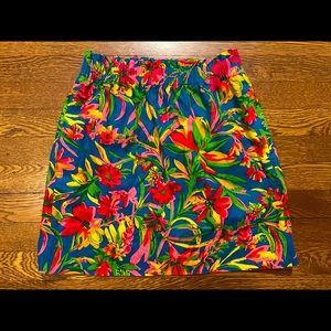 J Crew Tropical Skirt w Pockets Size 2